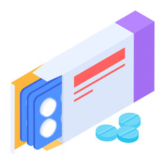 Set of Medical Equipment Isometric Icons 

