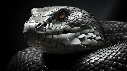 Fototapeta premium Snakes Serpentes are a suborder of the class of reptiles of the Scalyidae division venomous creature predator, fearsome and beautiful dangerous scales and skin .