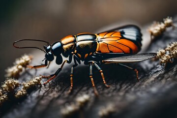 a close-up view of an insect