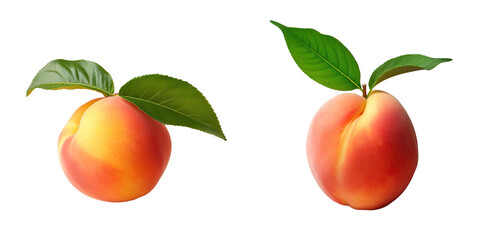 Peach on transparent background