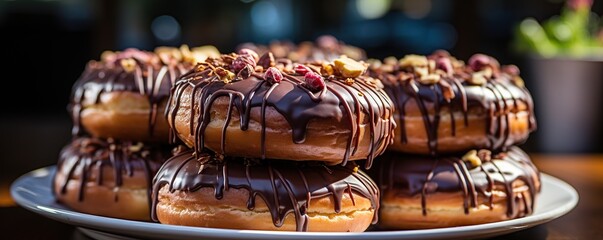 donut sprinkled with chocolate sprinkles