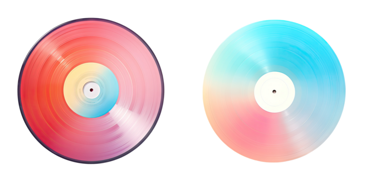 Vinyl record on a transparent background - Powered by Adobe