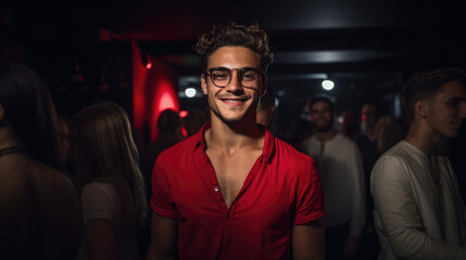 Man in a party, Generative AI