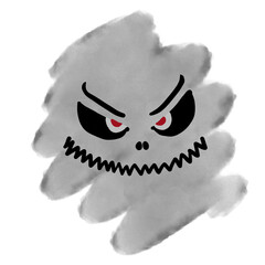 Monster face in the Halloween theme