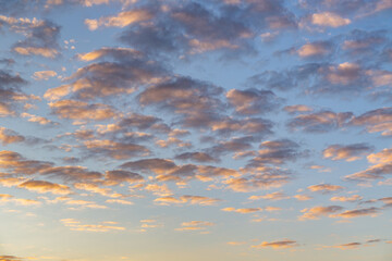 Clouds with exotic elongated shape on blue sky background