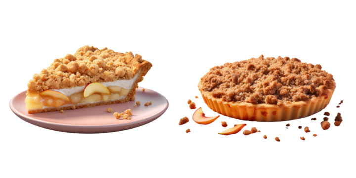 Crumble pie with apple