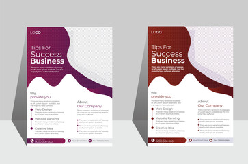 Creative business flyer design or brochure cover template