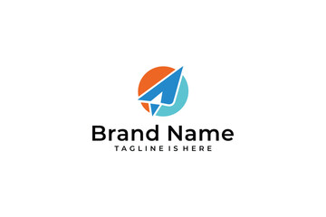 Fototapeta na wymiar up direction finance logo