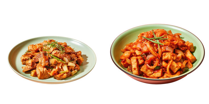 Korean style pork and kimchi stir fry