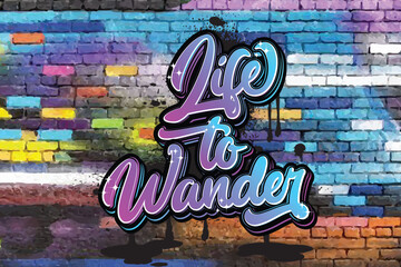 Fototapeta premium graffiti lettering typography art illustration