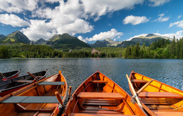 Mountain landscape in the Tatras on a sunny day