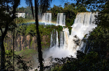 Iguazu Falls, one of the new seven natural wonders of the world in all its beauty viewed from the Argentinian side - traveling South America 