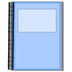 notebook isolated on white