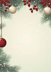 Personalize, Fill in the Blank, design Template Illustration and backgrounds for party and celebration printed invitations, posters, flyers, and banners, christmas, wreath, holly, berry, green, red, 