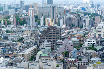 文京区春日から上野方面を俯瞰する