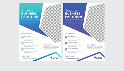 Creative Business Flyer Design Template with multiple colors