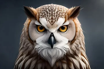 Photo sur Plexiglas Dessins animés de hibou great horned owl