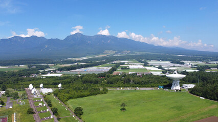 野辺山八ヶ岳　宇宙電波望遠鏡の空撮