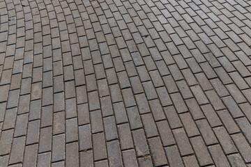 part of the road made of concrete tiles
