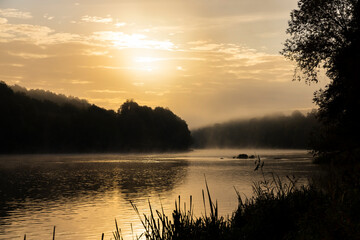 Foggy morning on the river
