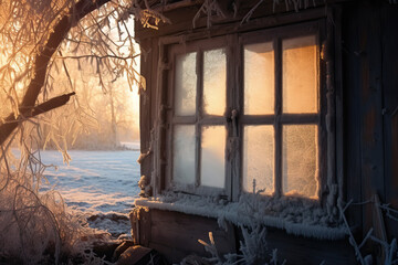 Old Village House - Winter Nostalgia Close-Up
