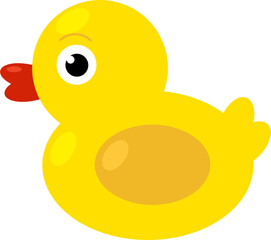 cartoon scene with bird little duck animal isolated illustration for children