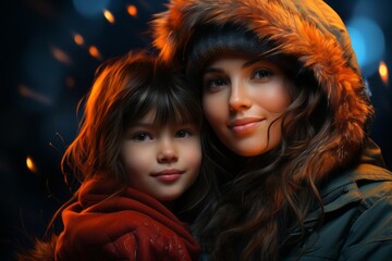 Naklejka premium Mother and Child Relationships Around the World - Kid and Mom Multicultural Family Embracing Affection, Nurturing, and Maternal Guidance for Parenting, Generational Unity, and Lasting Family Bonds