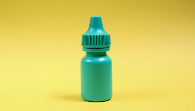 Bote gotero de tama&ntilde;o peque&ntilde;o en color verde con fondo color amarillo. 