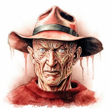 Portrait of a scarred face