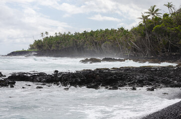 Coastal scenes from the Big Island of Hawaii. Exploring lava fields, waterfront, beaches and the...