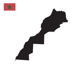 Morocco Map- World Map International vector template