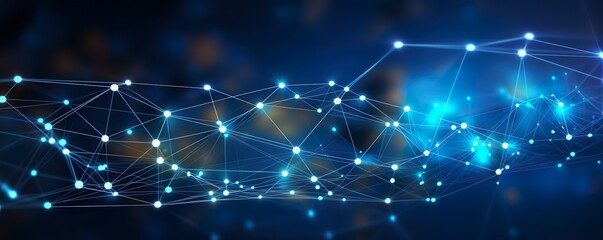 Abstract digital connection dots and lines. Technology background. Network connection structure. Plexus effect. 3d | Generative AI