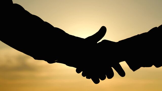 sign symbol handshake, silhouette handshake, team people handshake, hold hand, closed deal insurance, make deal together with business partner, work together, group people team sunset, handshake