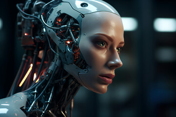 Artificial Intelligence, Cyborg Woman, Cybernetic Robot, Technology, Machine, Future