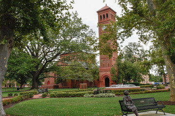 Red buildings, Legacy Park, Hampton University, Virginia