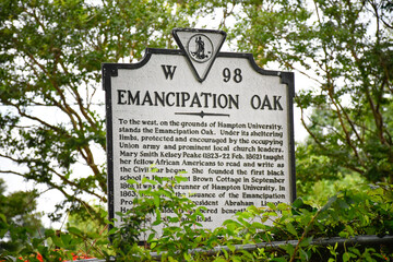 Emancipation Oak Marker, Hampton, Virginia