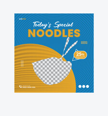 Spiced Noodles Social Media Post design template    