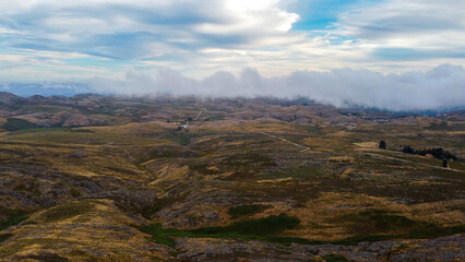 Aerial view of Serra da Freita, Portugal 2023.