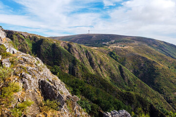 Aerial view of Serra da Freita, Portugal 2023.