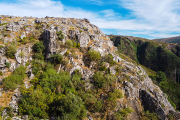 Aerial view of Serra da Freita, Portugal 2023.