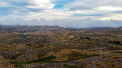 Aerial view of Serra da Freita, Portugal 2023.