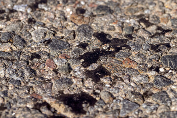 a part of an asphalt highway in close-up