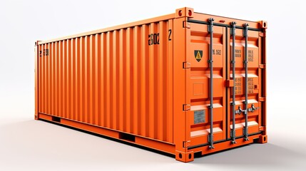 Fototapeta premium Container Box Cargo Isolated On White