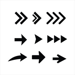 Arrow icon set, vector arrow symbol flat illustration on white background..eps