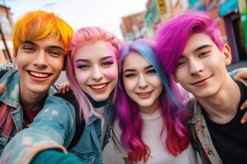 Fototapeta premium Happy Transgender people (AI Generated) 