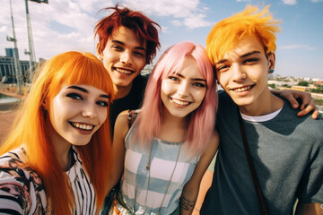 Fototapeta premium Happy Transgender people (AI Generated) 