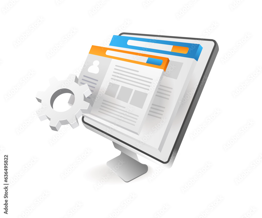 Poster Web application computer layout design