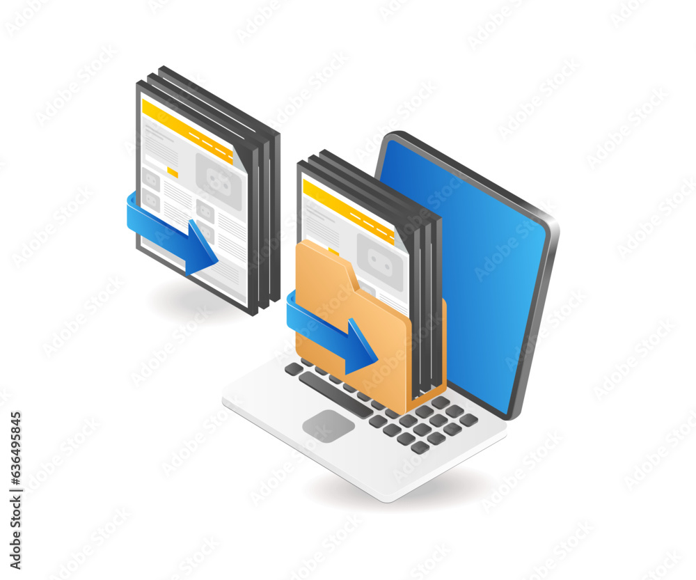 Poster Web design template data files in a folder