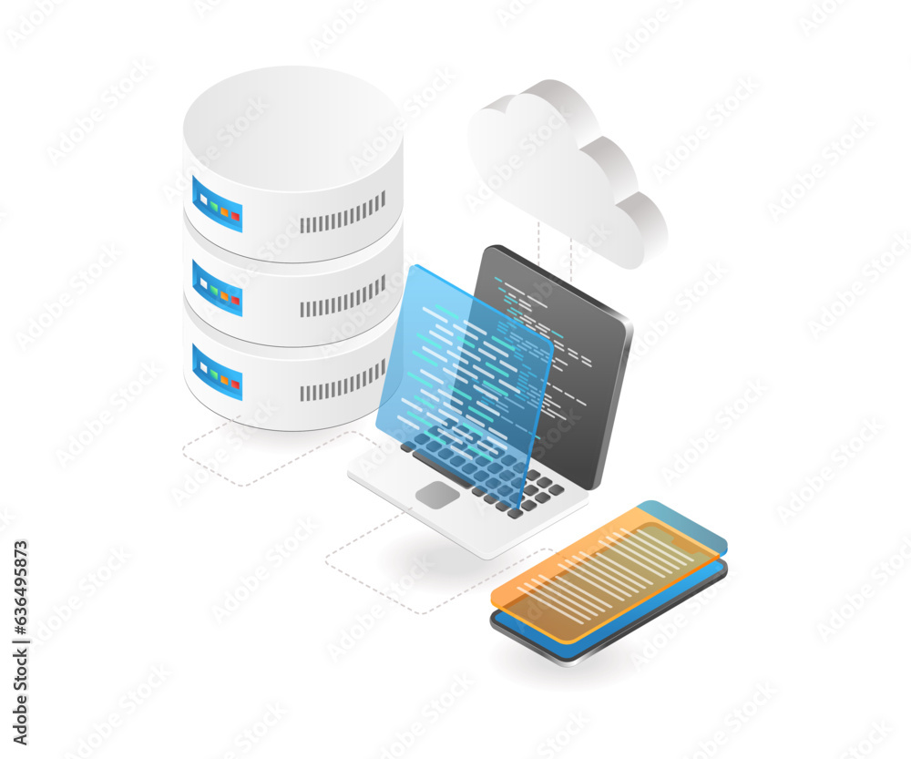 Aufkleber Hosting application cloud server programmer