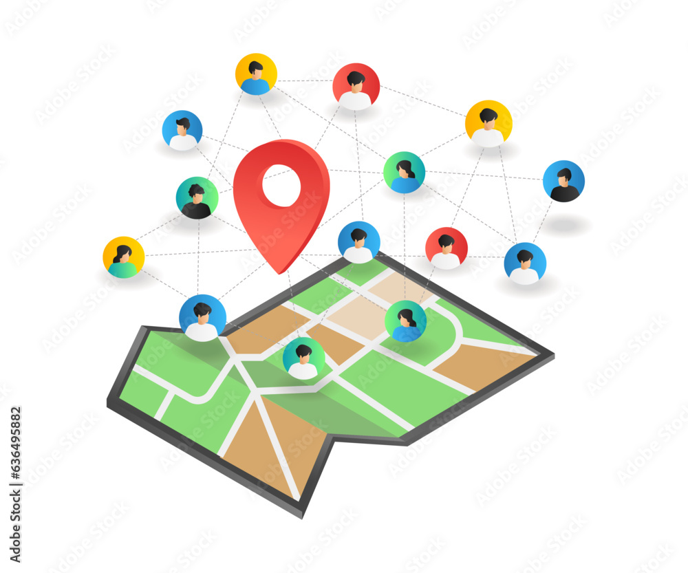 Poster map of where the team is located